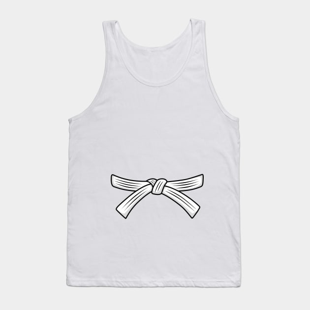 Judo belt white belt Judo 6th Kyu Obi, Jiu-Jitsu, Aikido Tank Top by LaundryFactory